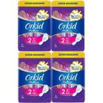 Orkid Platinum Gece Kullanımı İçin Uzun Hijyenik Pedler - 4 Paket, 80 Adet, Maksimum Konfor ve Nefes Alabilir Yüzey
