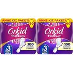 Orkid Platinum Hijyenik Ped Anne Kız Paketi Uzun Extra (Boy 3) Dev Ekonomik Paket 60 Adet Ped (2 paketi)