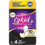 Orkid Platinum Hijyenik Ped Gece Ekstra (Boy 4) 20 Adet Ped