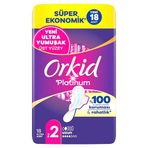 Orkid Platinum Hijyenik Ped Uzun (Boy 2) Süper Ekonomik Paket 18 Adet Ped