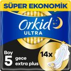 Orkid Ultra Ekstra Hijyenik Ped Gece Ekstra Plus 14'lü