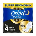 Orkid Ultra Extra Gece Extra Boy 4 16'lı Ped