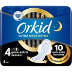 Orkid Ultra Extra Gece Tekli 6'lı Hijyenik Ped Boy:4