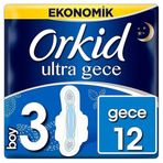Orkid Ultra Extra Gece ve Gündüz (Boy 3) 12 Adet Hijyenik Ped