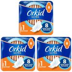 Orkid Ultra Extra Normal (Boy 1) 8 Adet Hijyenik Ped 3lü paket
