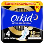 Orkid Ultra Gece Extra (Boy 4) 16 Adet Süper Ekonomik Hijyenik Ped