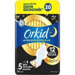 Orkid Ultra Gece Extra Plus 5 Boy 20'li Yüksek Emicilik ve Konfor Sunan Pedler
