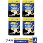 Orkid Ultra Gece Hijyenik Ped Extra Plus 5 Boy 14 Adet x 4 Paket - Süper Ekonomik, Gün Boyu Konfor ve Sızıntı Önleyici Teknoloji ile