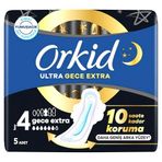Orkid Ultra Hijyenik Ped Gece Ekstra (Boy 4) 5 Adet Ped