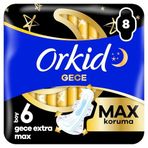 Orkid Ultra Hijyenik Ped Gece Ekstra Max (Boy 6) 8 Adet Ped