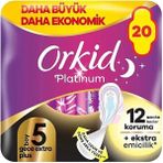 Orkid Ultra Platinum Gece Ekstre Plus Ped 20'li - Çok Renkli