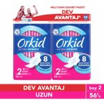 Orkid Ultra Uzun 56'lı Cesaret Paketi Dev Avantaj Hijyenik Ped (Boy 2)