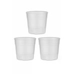 Orkide Saksısı 12 Pot (0.73 Litre) Şeffaf (3 Adet) Yarı Saydam, Saksısı