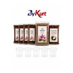 Orkide Toprağı Saksı Değişim Seti Premium - 4 Adet İthal Çam Kabuğu + Coco Cips + Kil Bilyesi + 5 Adet Şeffaf Orkide Saksısı Bakım Seti