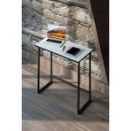 Orlantha Çok Amaçlı Çalışma Masası Bilgisayar Masası Çizim Masası Ofis Masası Beyaz Tabla Siyah Ayak - 40 x 80