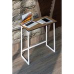 Orlantha Çok Amaçlı Çalışma Masası Bilgisayar Masası Çizim Masası Ofis Masası Çam Tabla Beyaz Ayak - 40x80 cm