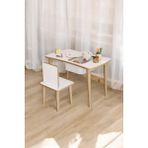 Orlantha Montessori Çocuk Oyun Masası Aktivite Masası Çalışma Masası 1 Adet Sandalyeli - 45x70 - Beyaz