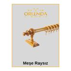 Orlenda Meşe Ahşap Başlıklı Alminyum Boru Rustik Perde Askısı Raysız 100 Cm