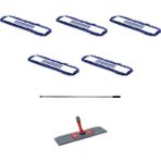 Orlon Nemli Palet Tablet Toz Toplama Statik Mop Takımı Seti - 40 Cm. 5 Moplu 1 Takım