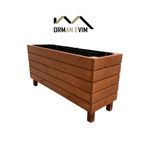 Orman Evim Ahşap Çiçeklik Dekoratif Dış Mekan Saksı 30x100x50