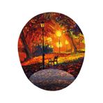 Orman Sokak Lambası Ve Yalnız Bank - Bilek Destekli Tasarım Mousepad 20x23 Cm hbsp76767