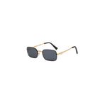 Ormin Gold Çerçeve Siyah Cam Dikdörtgen Siyah Cam Unisex UV400 Vintage Retro Güneş Gözlüğü