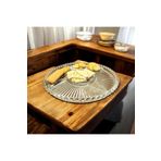 Ornamenti Cam Dekorlu 26 cm, Dört Bölmeli Çerezlik, Sunumluk, 9009-2