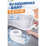 ÖRNEK MAĞAZA Su Geçirmez Bant Beyaz Yapışkan (3.2)m banyo lavabo klozet ve pencere kenarları