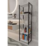 Orno 5 Raflı Banyo Dolabı Banyo Rafı Çok Amaçlı Banyo Rafı-Beyaz