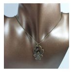 Orora Bronz Renk 30mm Çiçek Figürlü Kolye