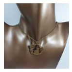 Orora Bronz Renk 30mm Kedi Figürlü Kolye