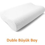 Orpedox Çift Taraflı Visco Yastık Yüksek Boyun Destekli Ortopedik Yastık 60 x 40 x 14-12 cm - 40 x 60 cm - Beyaz