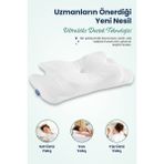 Orpedox Ulralüks Boyun Destekli Visco Ortopedik Yastık - 68X39X13-11 cm Düz Dikdörtgen Çift Taraflı Pamuk Polyester - Beyaz - 68 x 42 x 14 cm