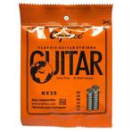 Orphee NX35 Klasik Gitar Teli Seti (Orta Seviye - Full Set) | Gümüş Kaplama (Silver Plated) Baslar, Şeffaf Naylon Tizler