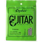 Orphee Tx620 Akustik Gitar Teli Seti (Aksesuar - Phosphor Bronze) | %75 Bakır Ve %25 Kalay Karışımı, Parlak Ve Zengin Harmonikler, Korozyona Dayanıklı Kaplama | Ölçüler: 010-047 Extra Light