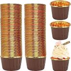 Orret 20 Adet Mini Muffin Cupcake Kalıbı – Yapışmaz Tek Kullanımlık Kağıt Kek Kalıbı, Isıya Dayanıklı, Renkli Pratik Pişirme Kabı, Muffin Cupcake Sunumuna Uygun (Kahve)
