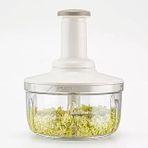 Orret 3 Bıçaklı Basmalı Rondo Doğrayıcı Manuel El Rondosu Paslanmaz Çelik Bıçaklı Soğan Doğrayıcı Sebze Meyve Salata Püre Havuç Doğrayıcı Pratik Mutfak Rondosu Şeffaf Hazneli El Blender (Asorti)