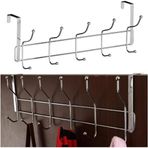 Orret Home 12'Li Kapı Arkası Metal Askı,Amerikan Kapı Arkası Askılık,Banyo,Mutfak,Yatak Odası İçin Kapı Arkasına Takılan Krom Askı (1)
