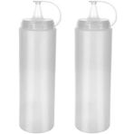 Orret Home 2 Adet Sos Şişesi 700 Ml Plastik Yağlık Sirkelik Ketçap Mayonez Sızdırmaz Sosluk Yağdanlık,BPA İçermez (Şeffaf)