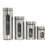 Orret Home 2'li Ayarlanabilir Metal Gövdeli Cam Tuzluk ve Baharatlık Seti - Şık ve Dayanıklı Tasarım, Mutfakta Pratik Kullanım (Krom, 5 Cm)