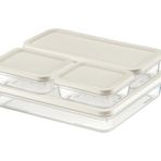 Orret Home 4 Adet Buzdolabı ve Derin Dondurucu Saklama Kabı Seti, Fresh Box, Dolap Düzenleyici ve Buz Dolabı Organizeri, BPA İçermeyen PP Plastik,Gıdaları Taze Tutma,Mutfak Düzenleyici (Beyaz)