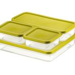 Orret Home 4 Adet Buzdolabı ve Derin Dondurucu Saklama Kabı Seti, Fresh Box, Dolap Düzenleyici ve Buz Dolabı Organizeri, BPA İçermeyen PP Plastik,Gıdaları Taze Tutma,Mutfak Düzenleyici (Yeşil)