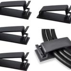 Orret Home 4 Adet Kendinden Yapışkanlı Kablo Yönetim Klipsleri, Çok Amaçlı Kablo Düzenleyiciler, Tel Klipler, TV, PC, Dizüstü, Ethernet Kablosu için Kablo Tutucu, Masaüstü ve Ev Ofis Kullanımı (Siyah)
