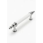 Orret Home 6 Adet Dekoratif Metal Dolap Kulpu Çekmece Kulpu Mobilya Kulpu Vintage Kulp Seti Şık Tasarım Dolap Sapı Çekmece Sapı Kapak Kulpu (Gümüş-Beyaz, 170 Mm)