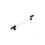 Orret Home 6 Adet Dekoratif Metal Dolap Kulpu Çekmece Kulpu Mobilya Kulpu Vintage Kulp Seti Şık Tasarım Dolap Sapı Çekmece Sapı Kapak Kulpu (Siyah-Beyaz, 140 Mm)