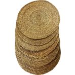 Orret Home 6 Adet Hasır Supla Seti, Amerikan Servis, Sofra Dekorasyonu ve Sunum İçin Bambu Hasır, Şık ve Çevre Dostu Masa Aksesuarı 30 Cm