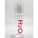 Orret Home 600 ml Bardaklı Başucu Sürahisi – Şık ve Dayanıklı Borosilikat Cam Su Şişesi, Yatak Odası ve Ofis Kullanımı İçin Pratik, Kapağı Bardak Olarak Kullanılabilen Minimalist Tasarım (Pembe)