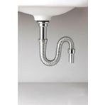 Orret Home 80 Cm Krom Körüklü Lavabo Gider Borusu – Esnek Metal Lavabo Sifon Hortumu, Uzatılabilir Gider Borusu, Banyo ve Mutfak Lavaboları İçin Dayanıklı Sifon Bağlantı Hortumu
