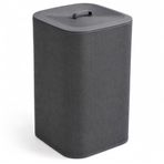 Orret Home 90 Litre İki Bölmeli Kirli Çamaşır Sepeti Çıkarılabilir Astarlı Kapaklı Katlanabilir Çamaşır Sepeti Laundry Basket Büyük Boy Çamaşırlık Organizer Gri