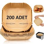 Orret Home Airfryer Pişirme Kağıdı, Fritöz Yağlı Kağıdı, Yanmaz Kağıt 100 Adet Sıcak Hava Fritözleri İçin Yağlı Kağıt,Yağa Ve Suya Dayanıklı Pişirme Kağıdı (100 Adet)